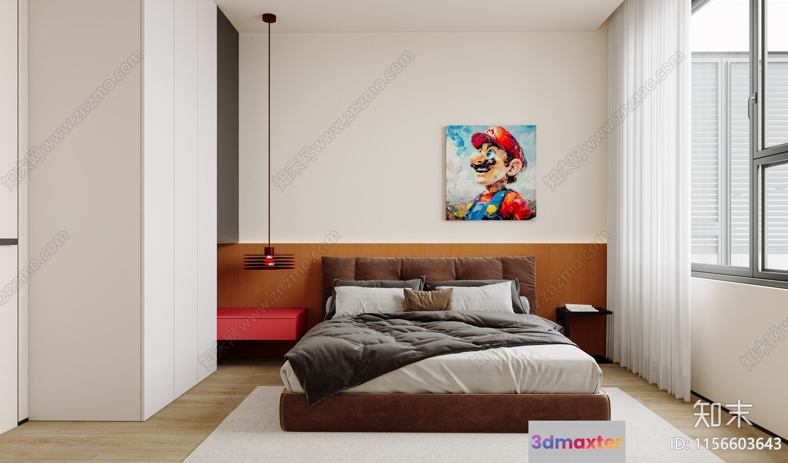 Cozy Bedroom 3D Model - 11863 - VRAY Render