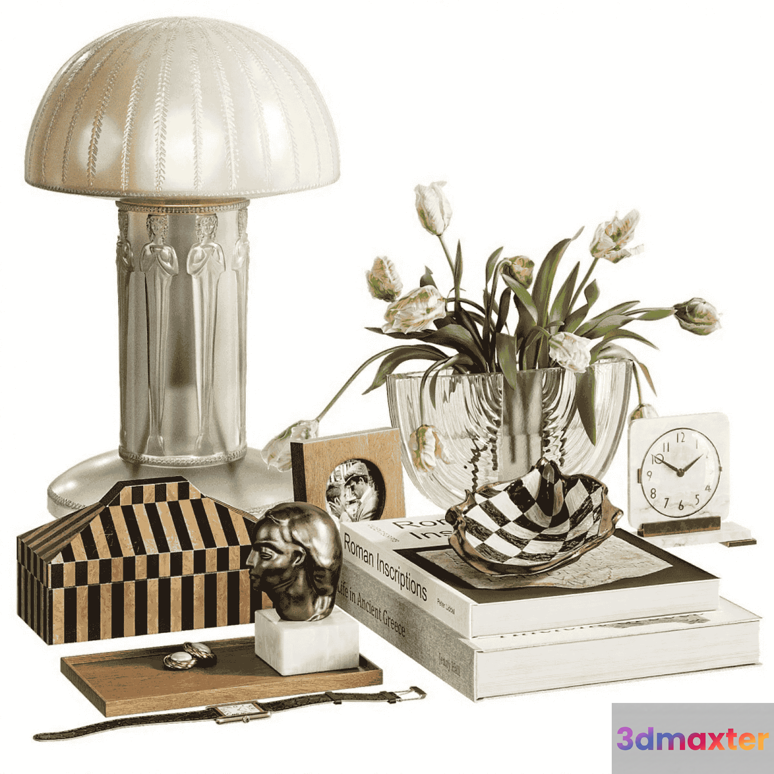 A Collection Of Decorative Objects 3D Model - 13184 - CORONA Render