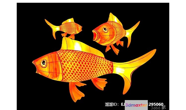 Gold Fish 3D Model - 1434 - VRAY Render