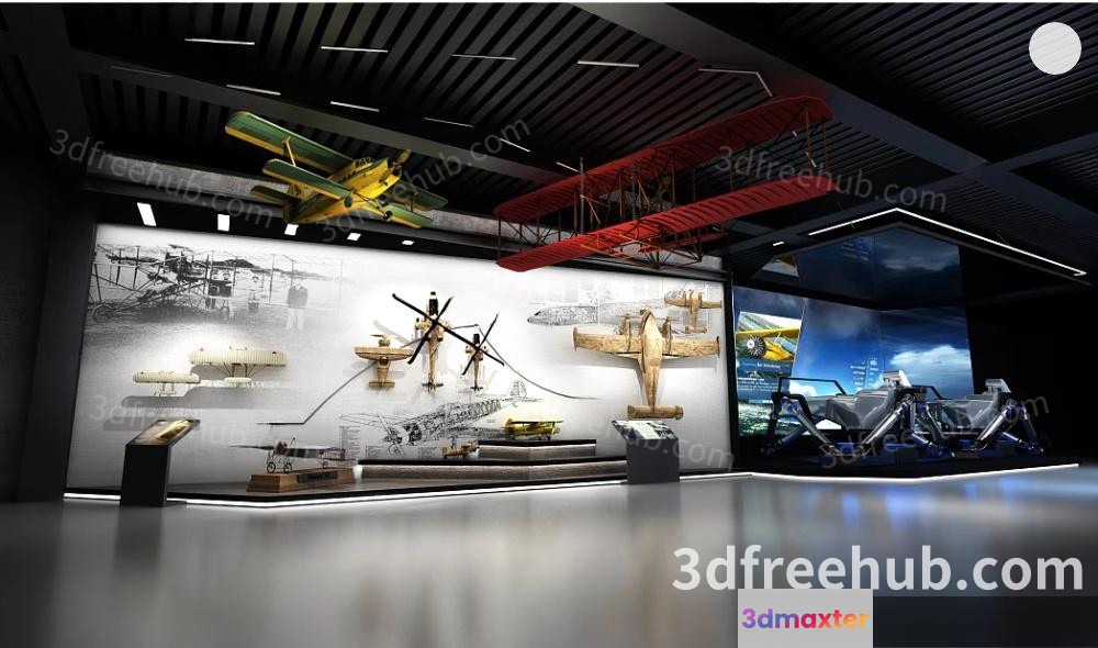 Modern Aircraft Museum 3D Model - 21090 - VRAY Render