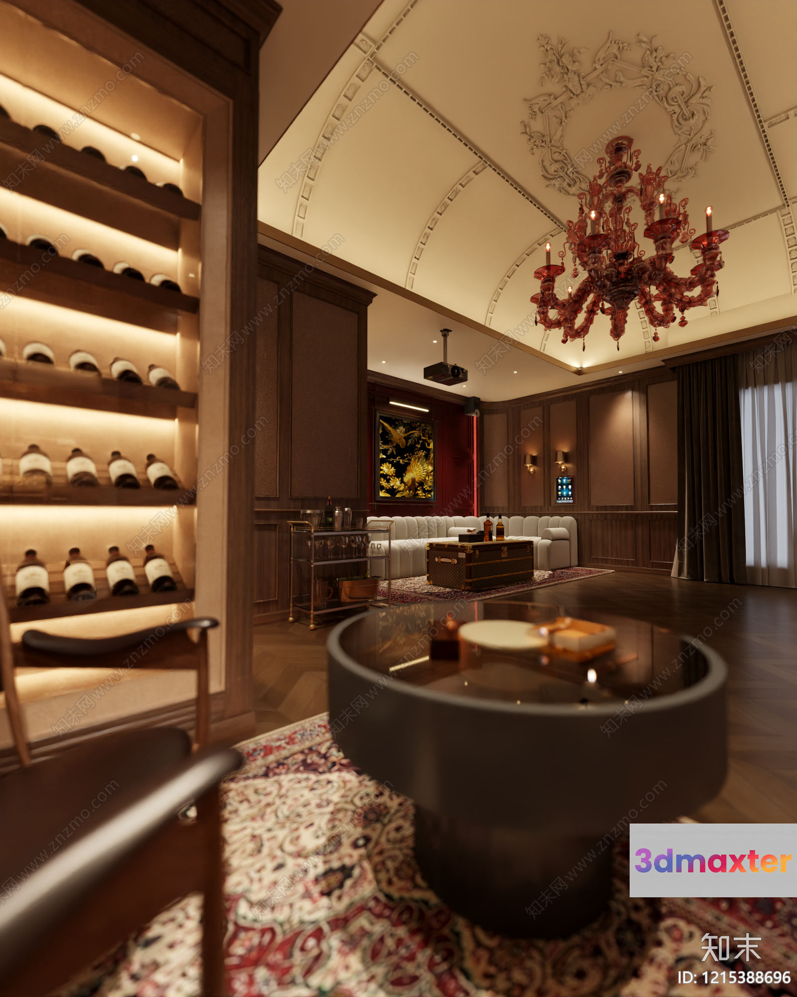 Cozy Living Room 3D Model - 11705 - VRAY Render