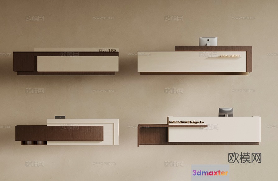 Modern Reception Desk 3D Model - 18278 - VRAY Render