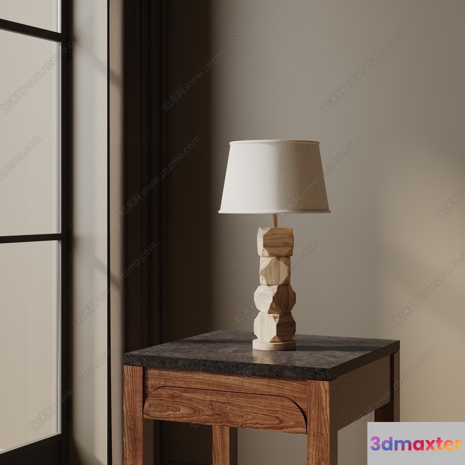 Cozy Corner With A Lamp 3D Model - 20382 - VRAY Render