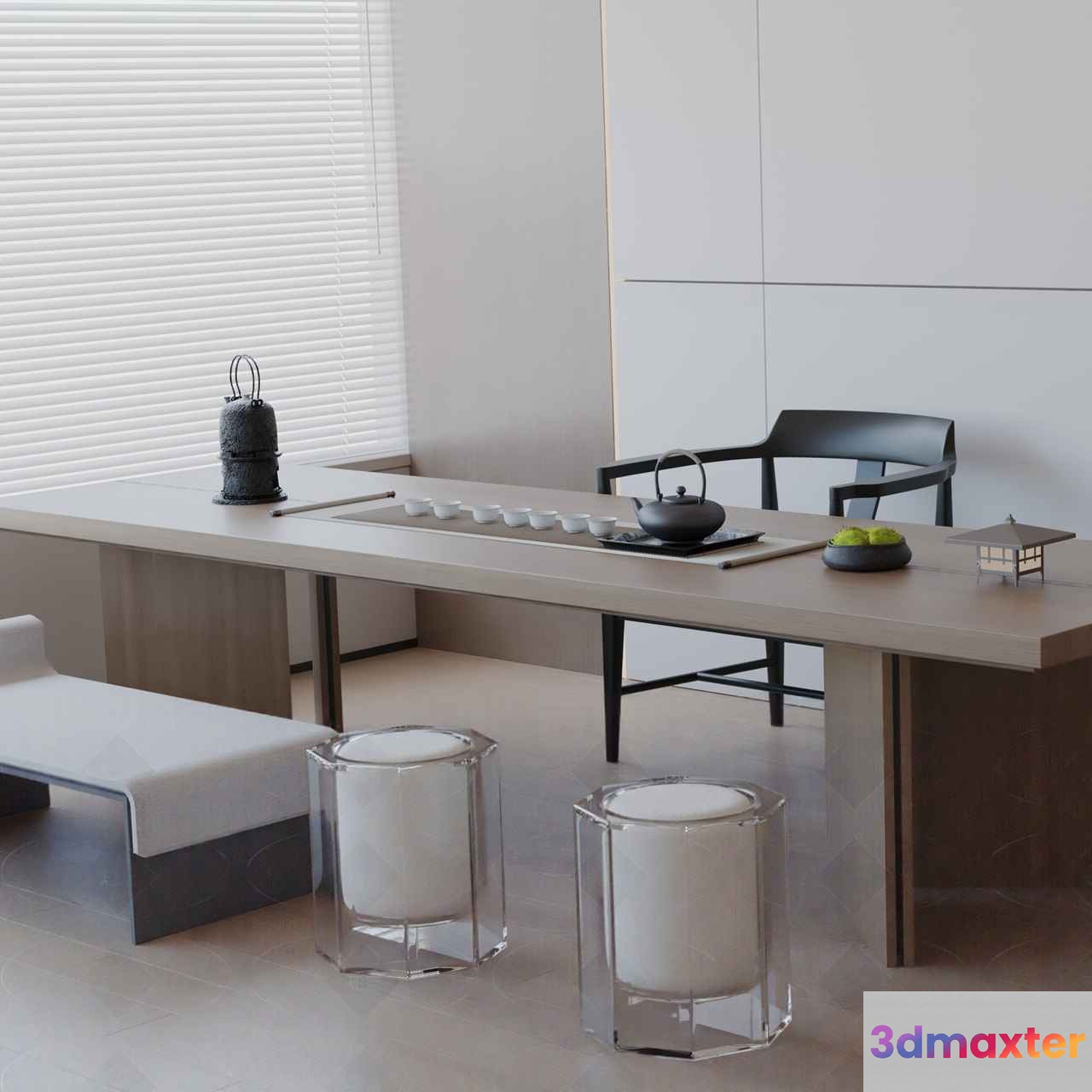 Modern Minimalist Room 3D Model - 2343 - VRAY Render