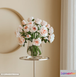 A Vase Of Flowers 3D Model - 798 - VRAY Render