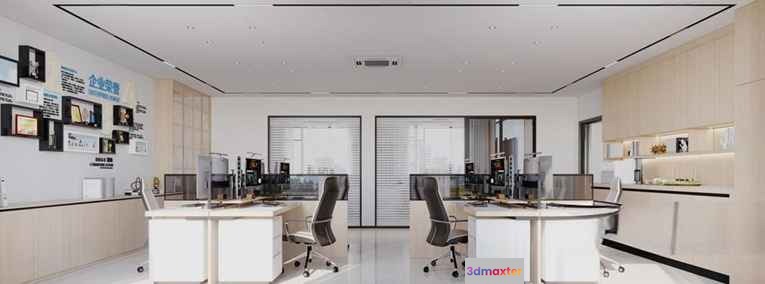 Modern Office Space 3D Model - 8442 - CORONA Render
