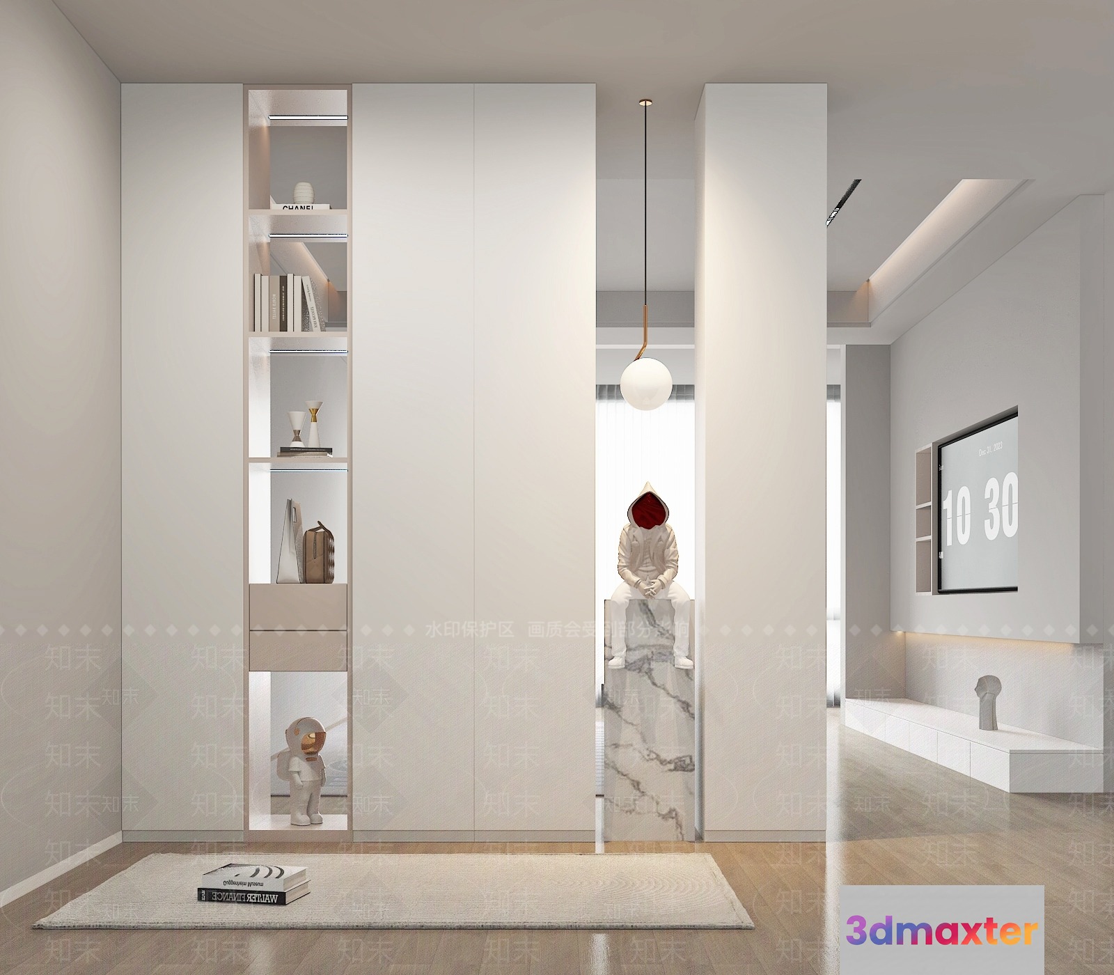 Modern Minimalist Interior Design 3D Model - 12468 - VRAY Render