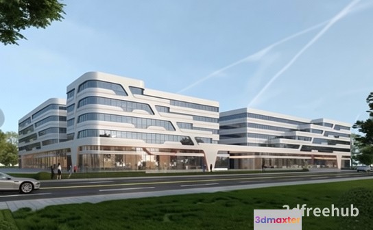 A Modern Building 3D Model - 22287 - VRAY Render