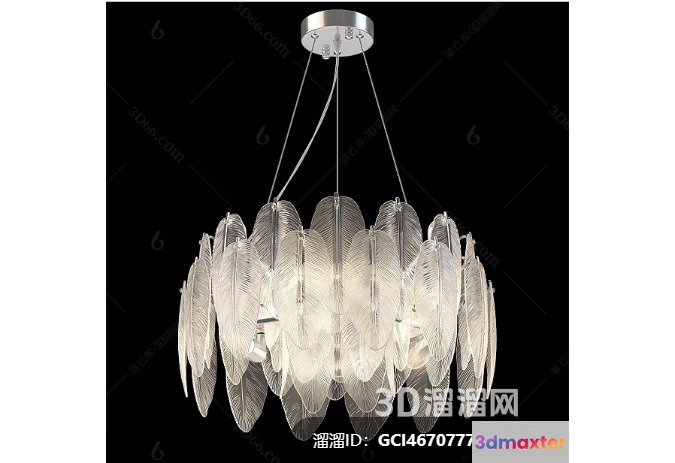 Modern Chandelier 3D Model - 15858 - VRAY Render