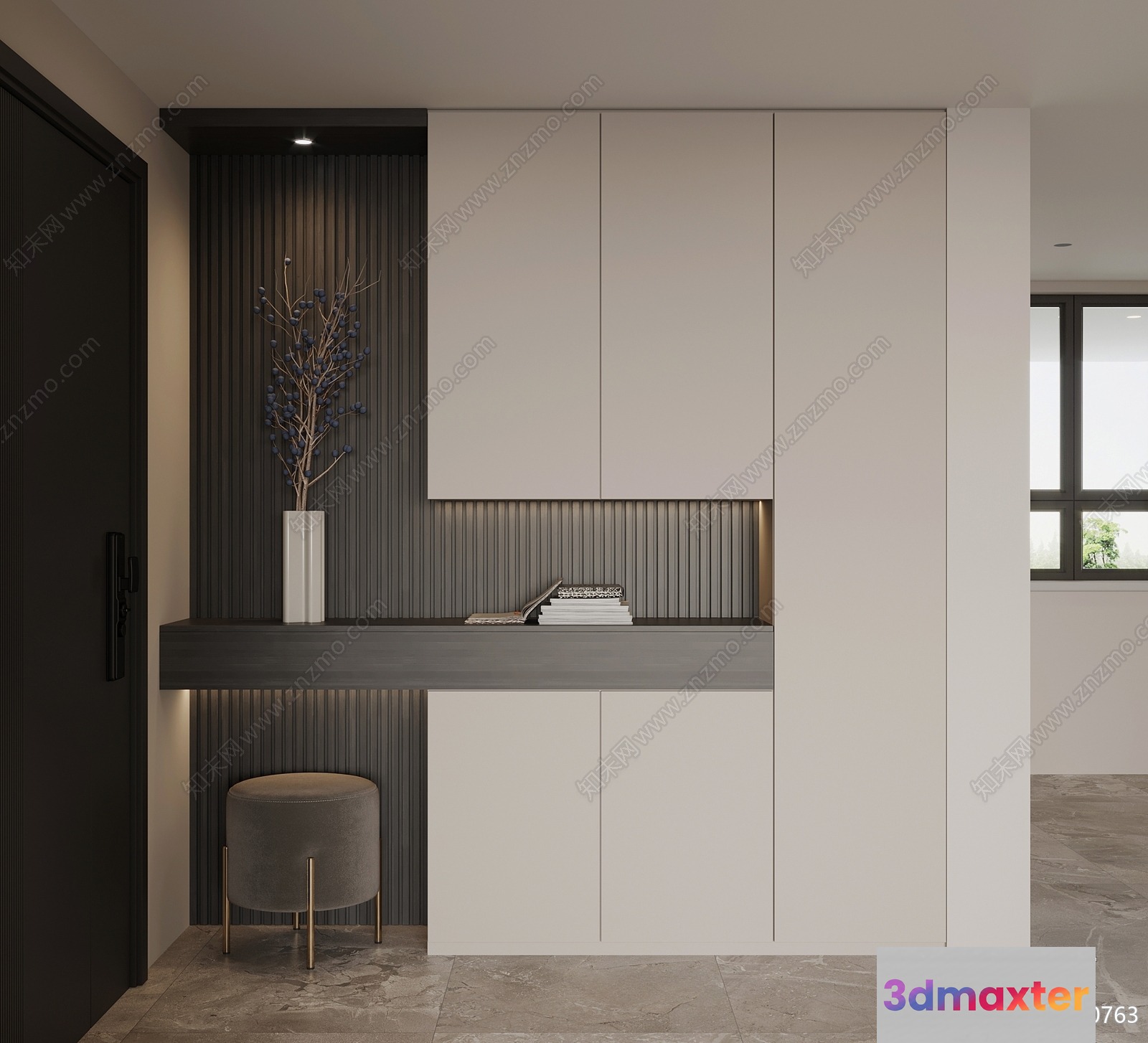 Modern Minimalist Room 3D Model - 9690 - VRAY Render