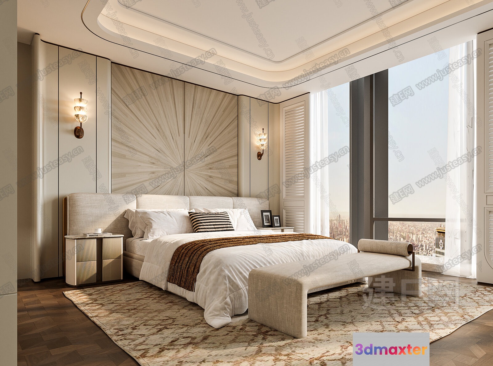 Cozy Bedroom 3D Model - 6667 - CORONA Render