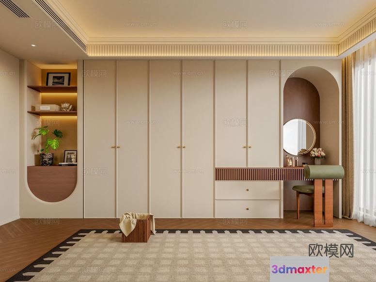 Modern Bedroom Furniture 3D Model - 18231 - VRAY Render