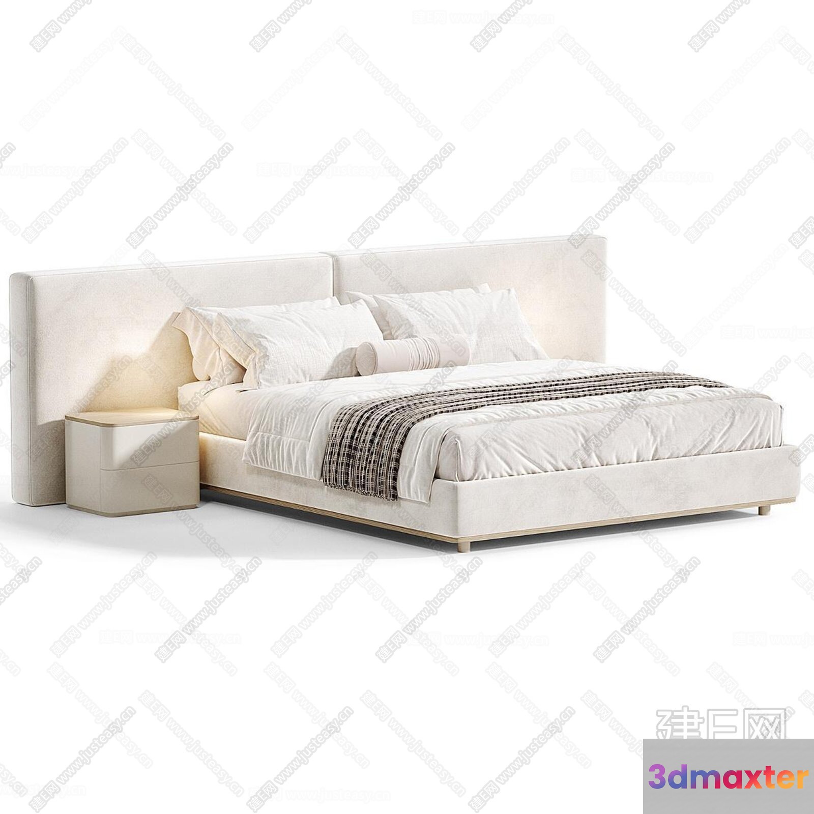 Cozy Modern Bedroom 3D Model - 18455 - CORONA Render