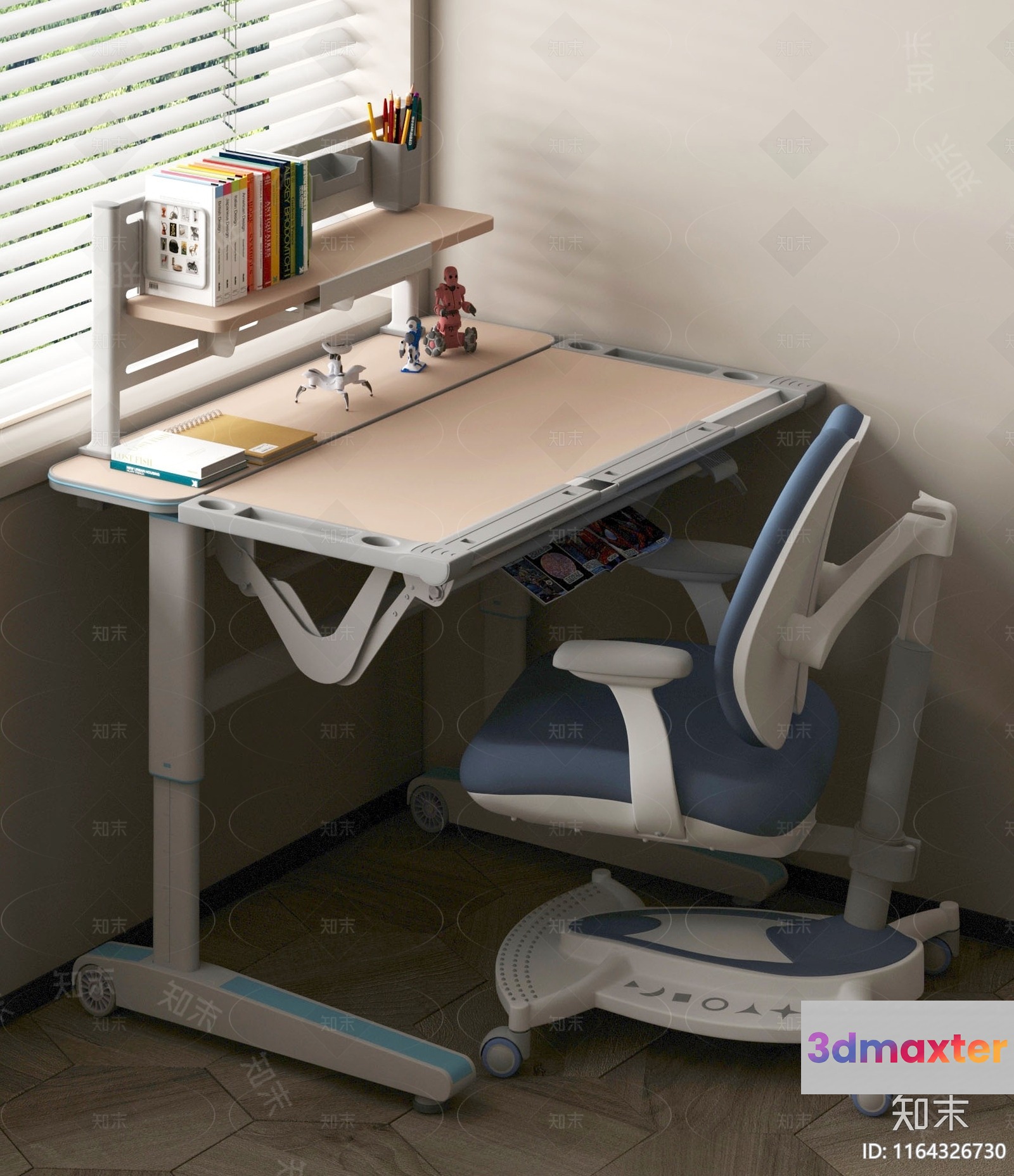 A Desk And Chair 3D Model - 9435 - VRAY Render