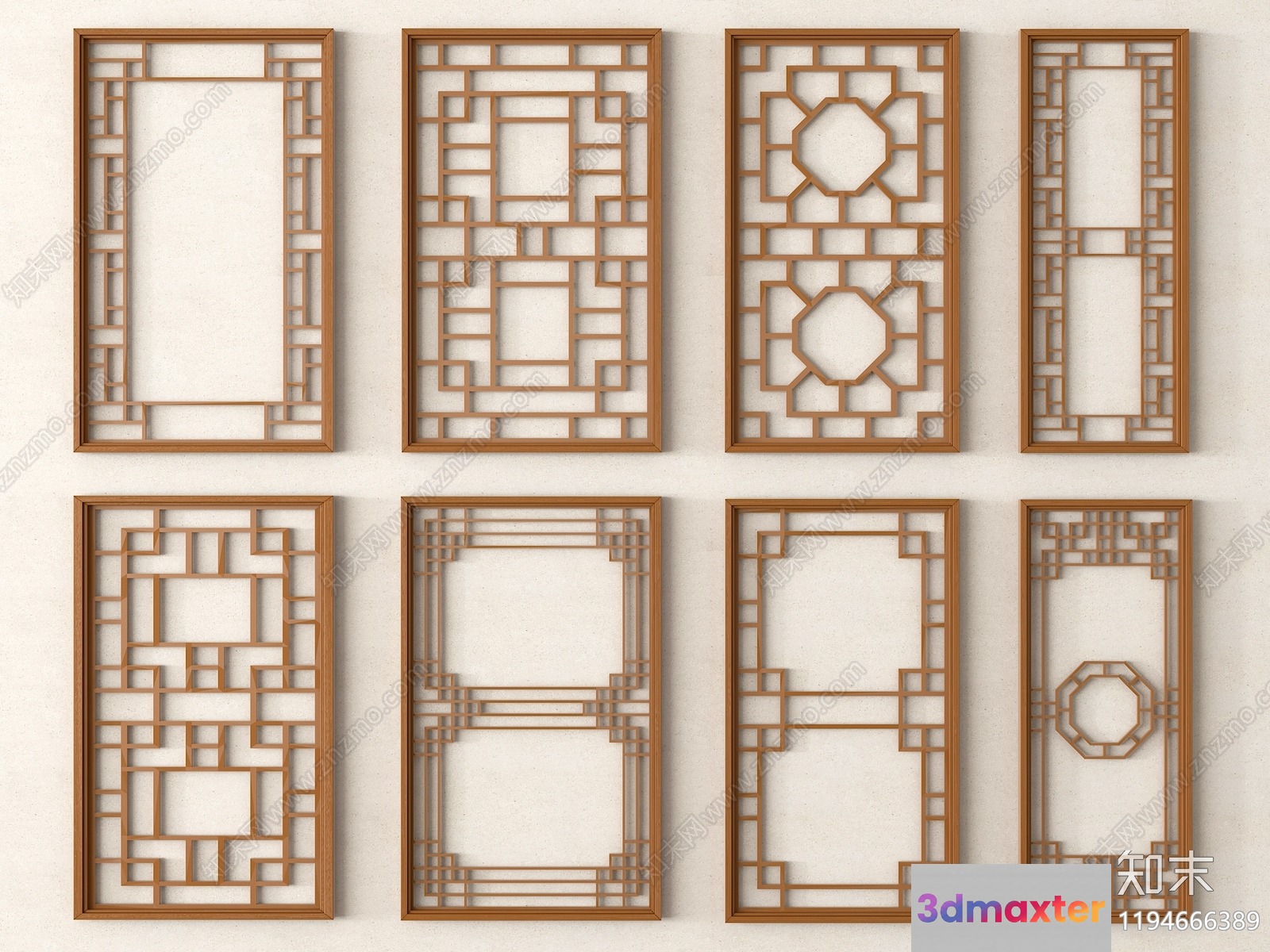 Traditional Chinese Screens 3D Model - 1817 - VRAY Render
