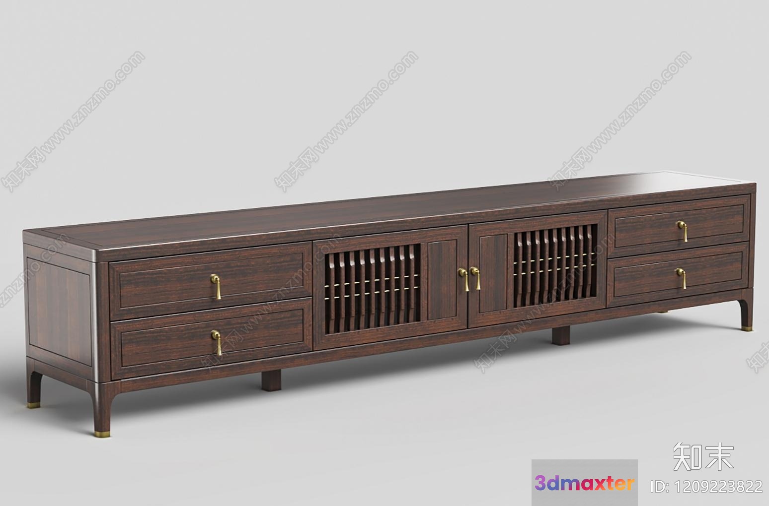 Modern Wooden Cabinet 3D Model - 5504 - VRAY Render