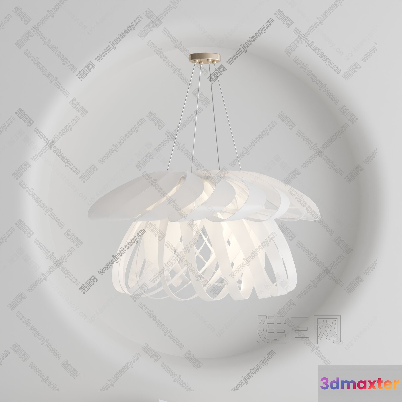 Gold Light Fixture 3D Model - 1903 - VRAY Render
