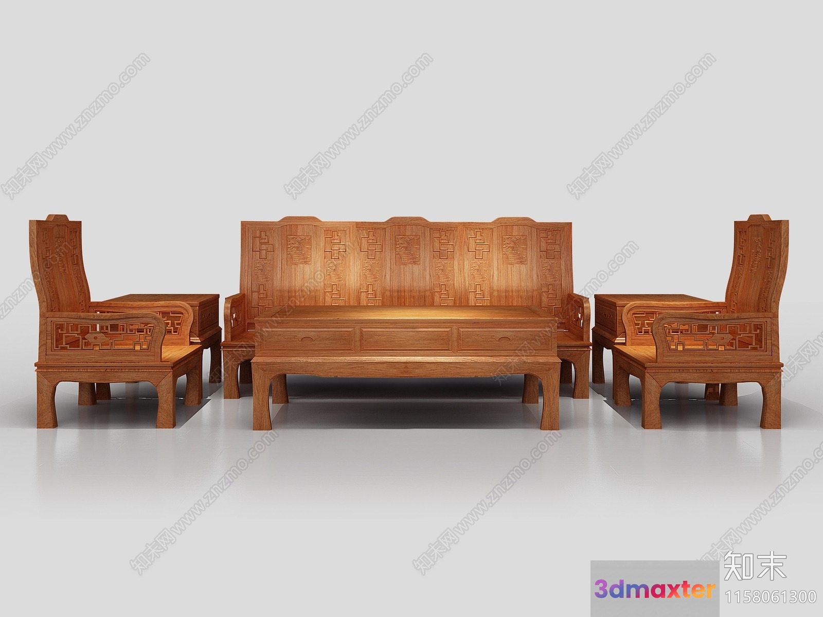 Traditional Wooden Furniture 3D Model - 5785 - VRAY Render