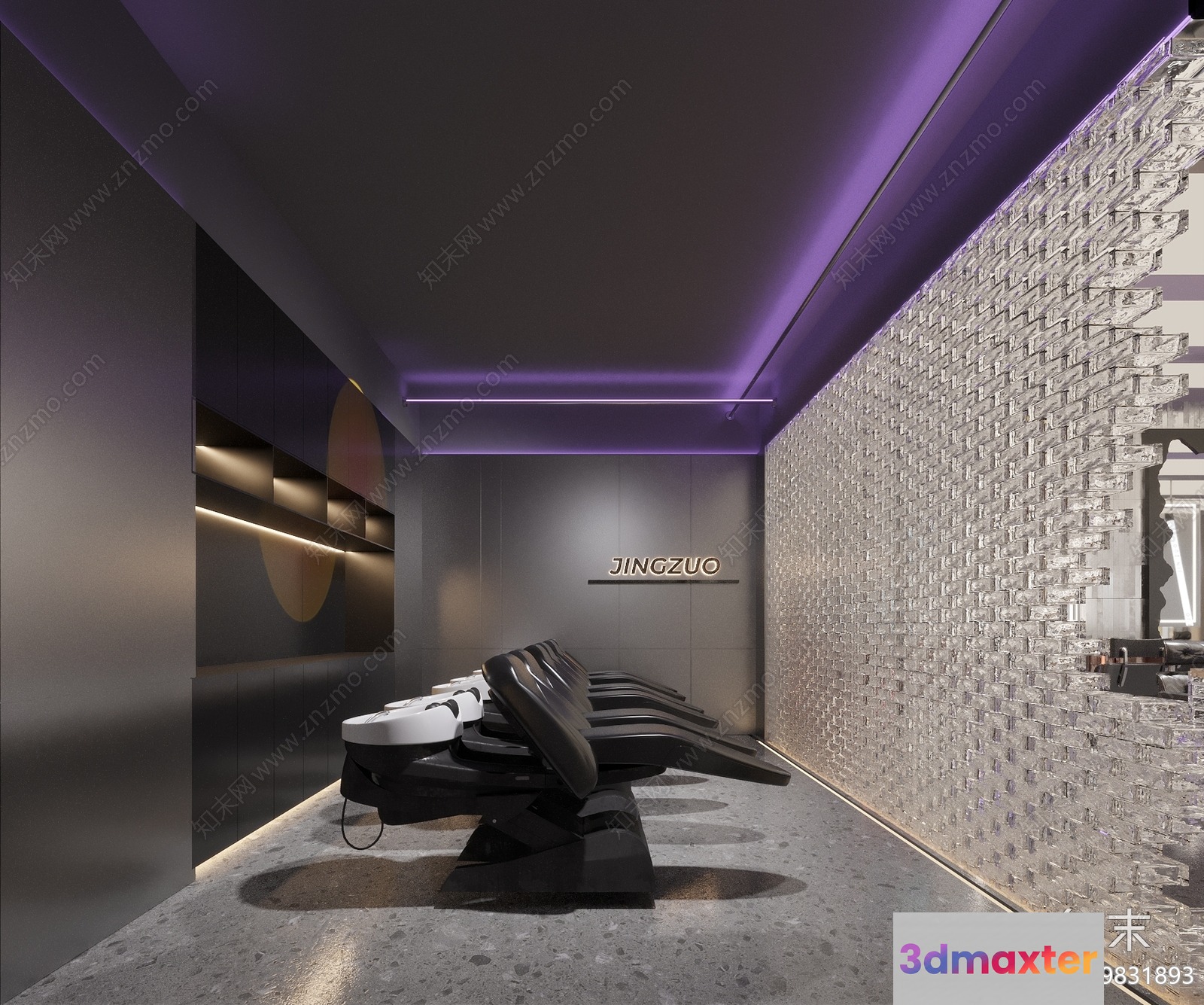 Modern Salon Chair 3D Model - 14706 - VRAY Render