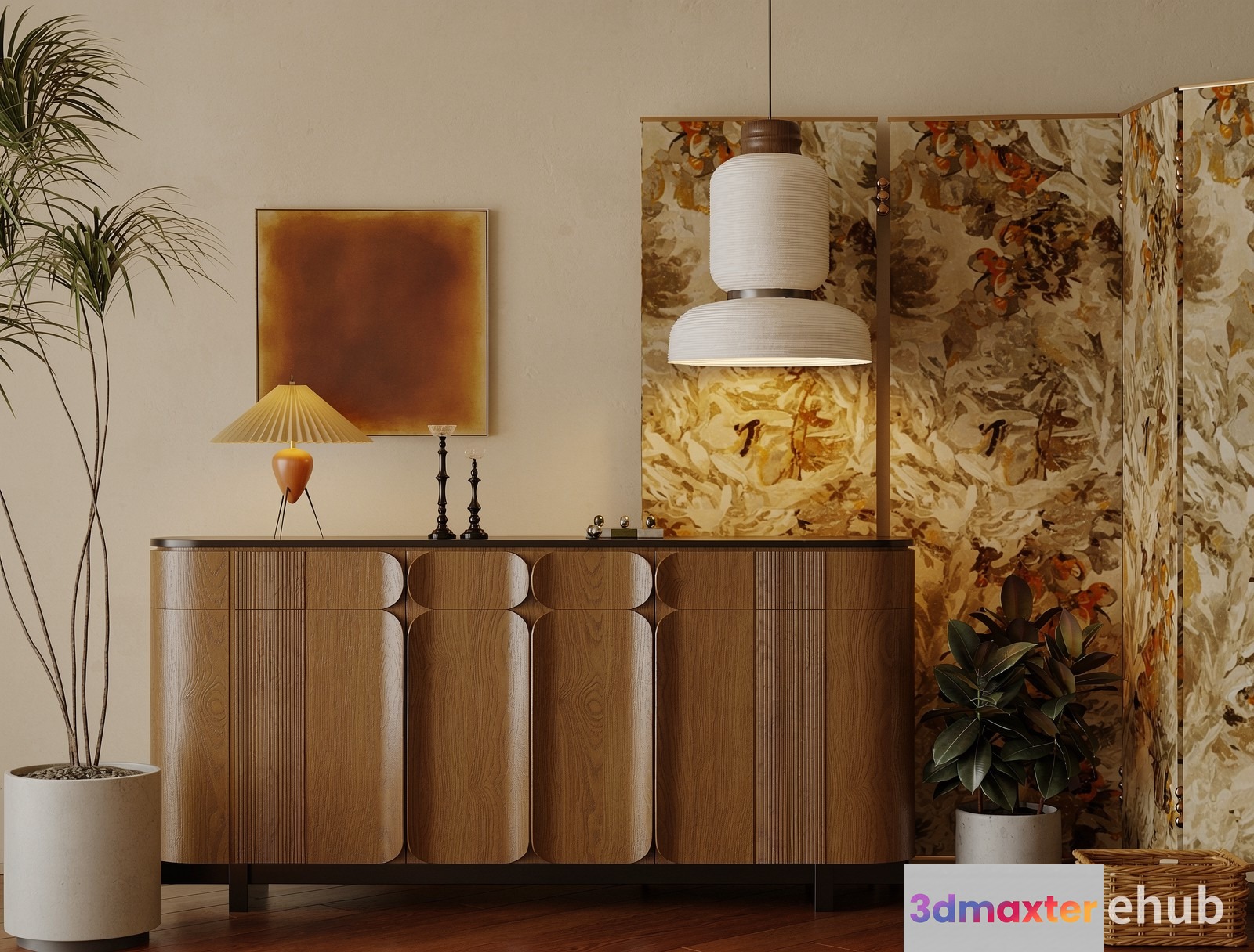 Mid-Century Modern Furniture 3D Model - 20600 - VRAY Render