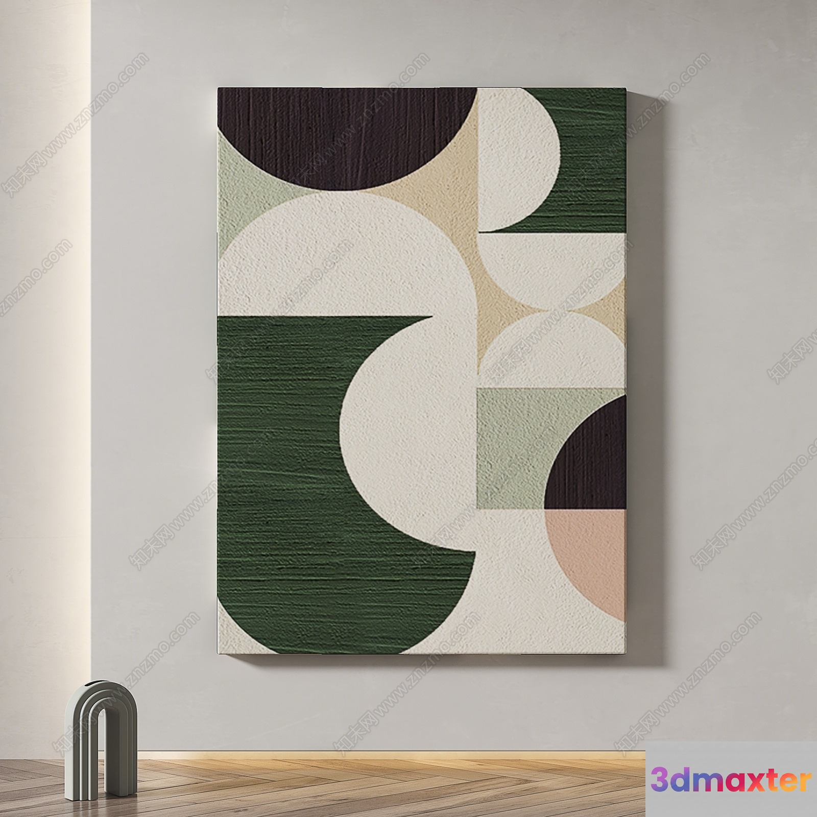 Modern Abstract Art 3D Model - 13055 - VRAY Render
