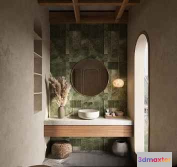 Modern Bathroom Design 3D Model - 12308 - CORONA Render