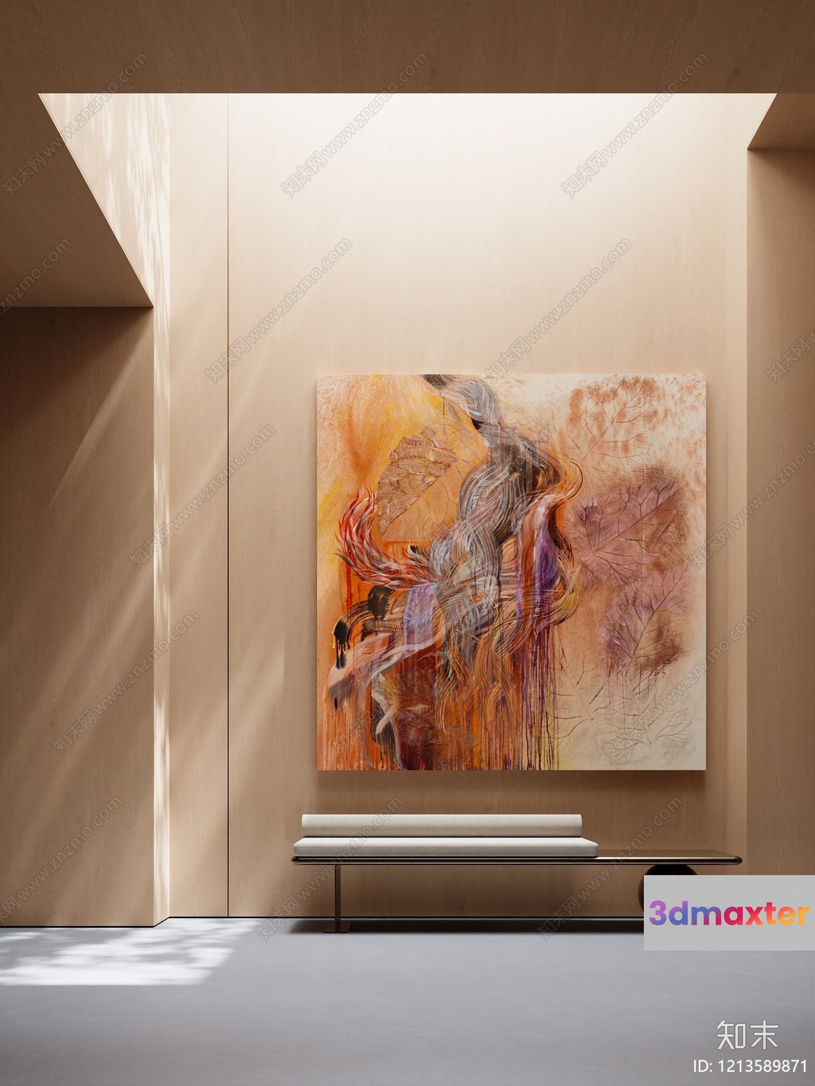 Modern Art Piece 3D Model - 11054 - VRAY Render