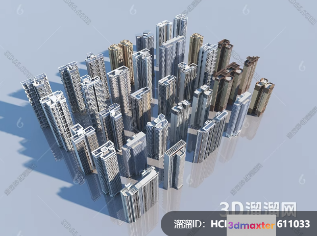 3D Cityscape 3D Model - 288 - VRAY Render