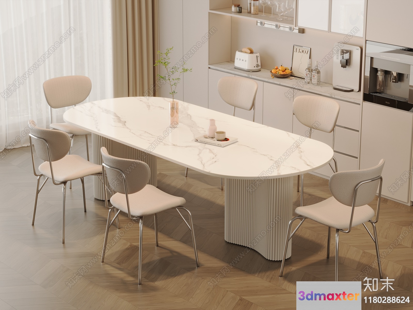 Modern Dining Room 3D Model - 20313 - CORONA Render