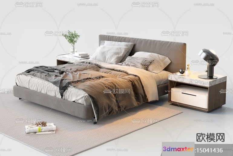 Cozy Bedroom 3D Model - 18132 - VRAY Render