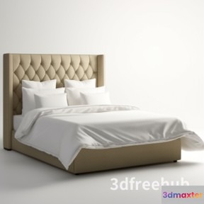 Cozy White Bed 3D Model - 20904 - VRAY Render