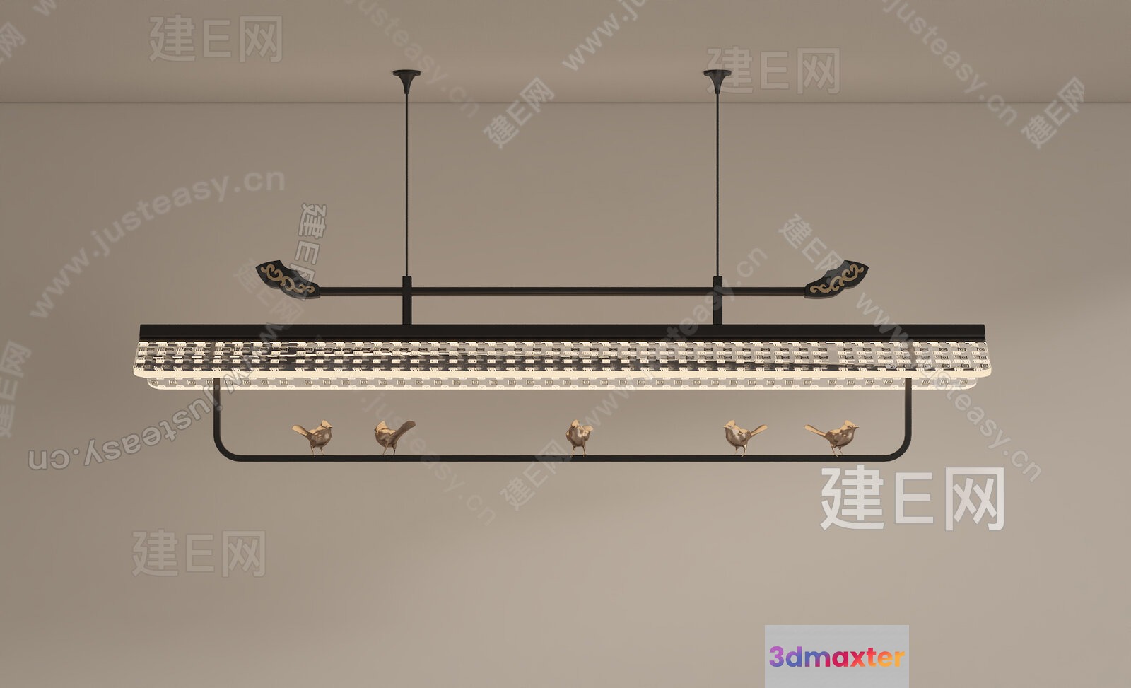 Gold Light Fixture 3D Model - 5411 - VRAY Render