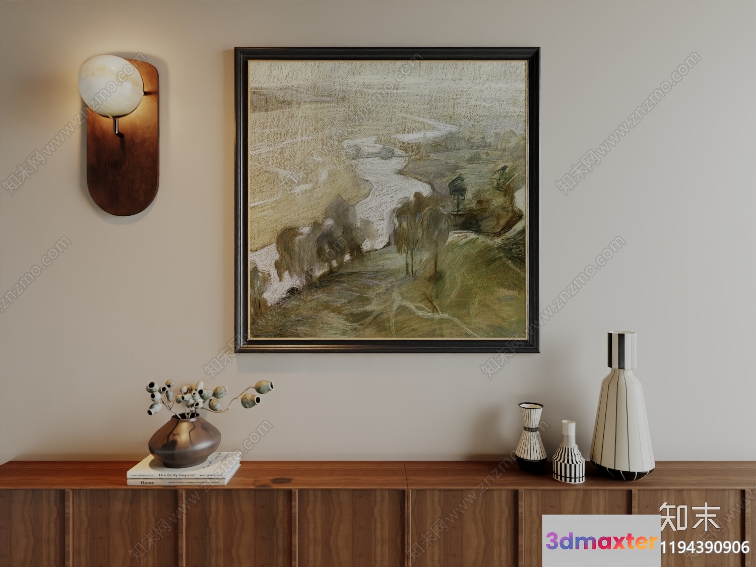 Modern Home Decor 3D Model - 14109 - VRAY Render