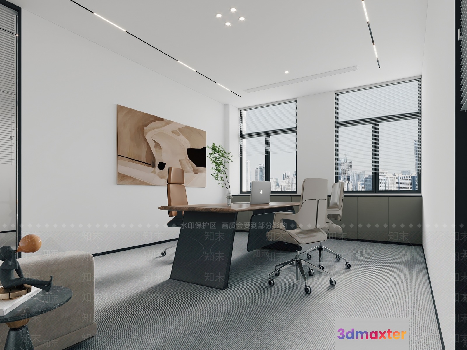 A Modern Office Room 3D Model - 20751 - VRAY Render