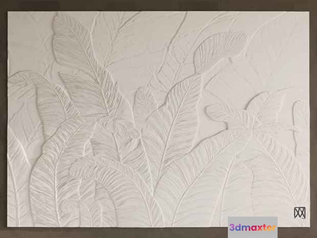 White Leaf Design 3D Model - 4763 - CORONA Render