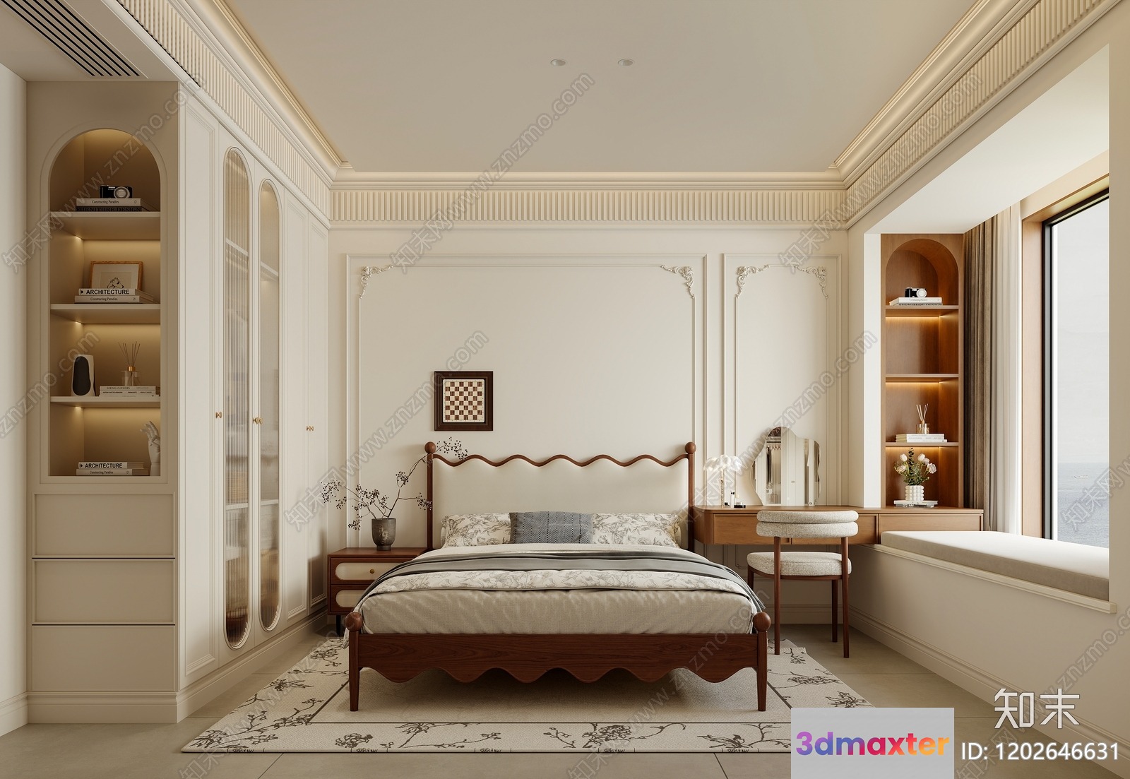 Cozy Bedroom 3D Model - 174 - VRAY Render