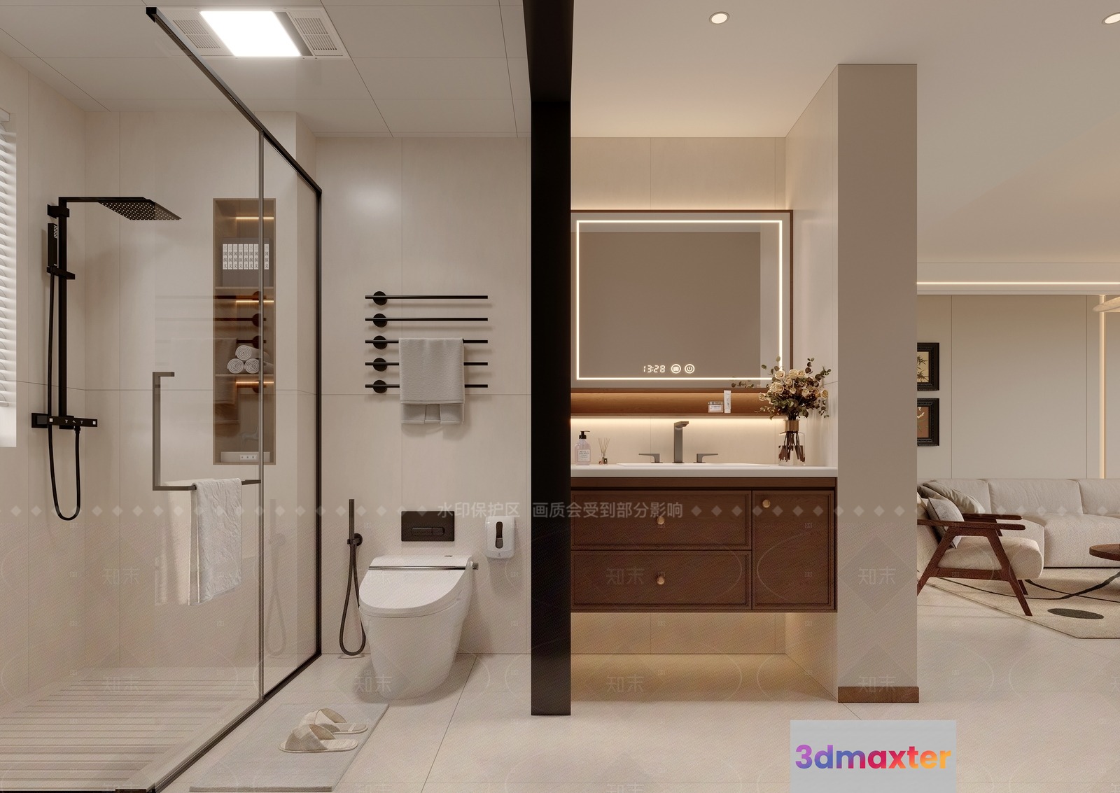 Modern Bathroom 3D Model - 5629 - CORONA Render