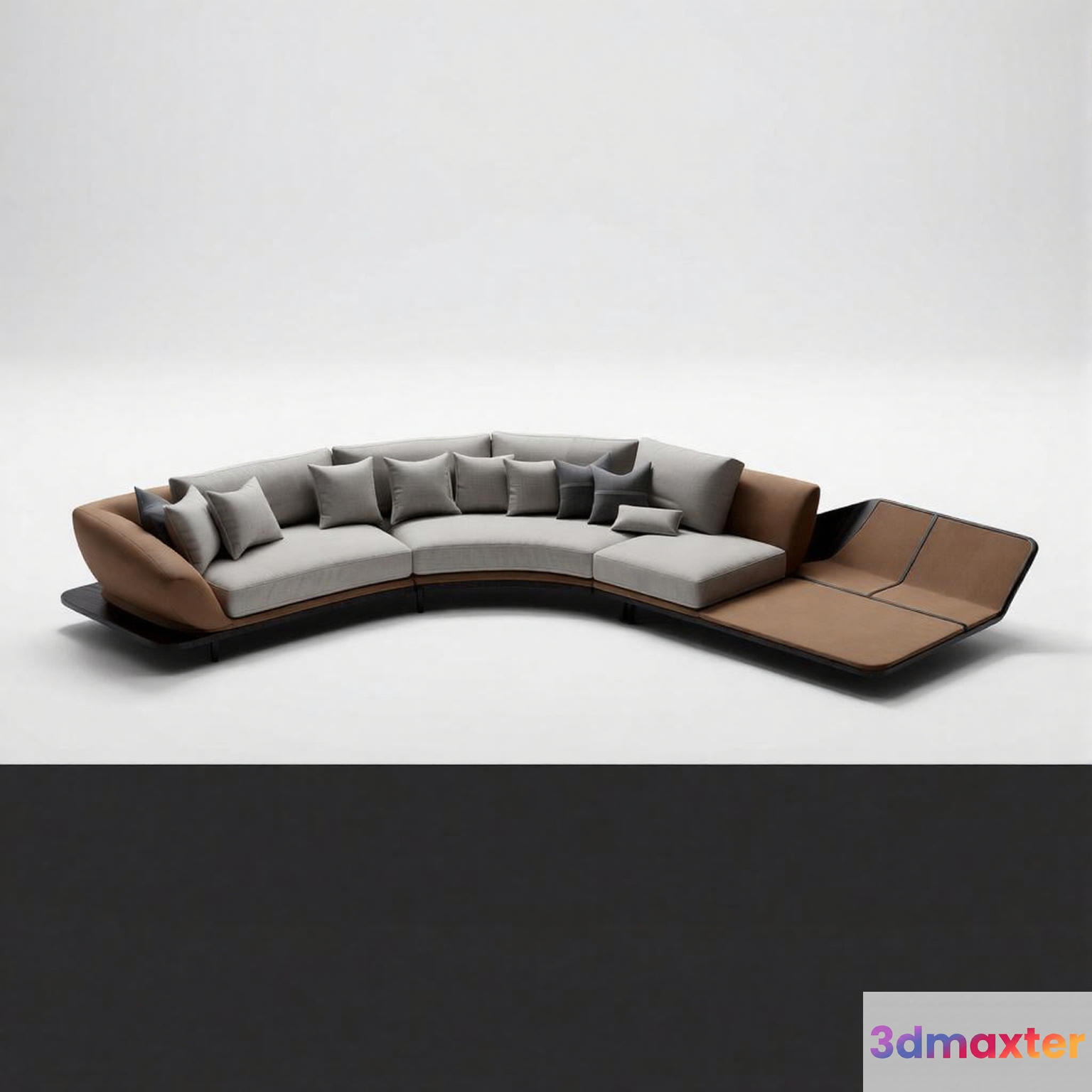 Modern Curved Sofa 3D Model - 2978 - VRAY Render
