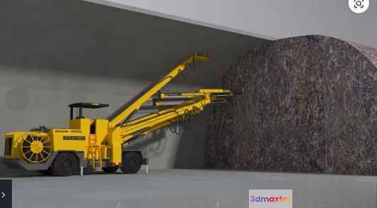 Yellow Construction Vehicle 3D Model - 6805 - VRAY Render