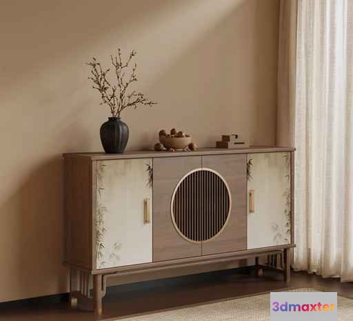 Wooden Sideboard 3D Model - 1210 - VRAY Render