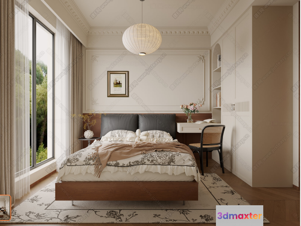 Cozy Bedroom 3D Model - 22401 - VRAY Render