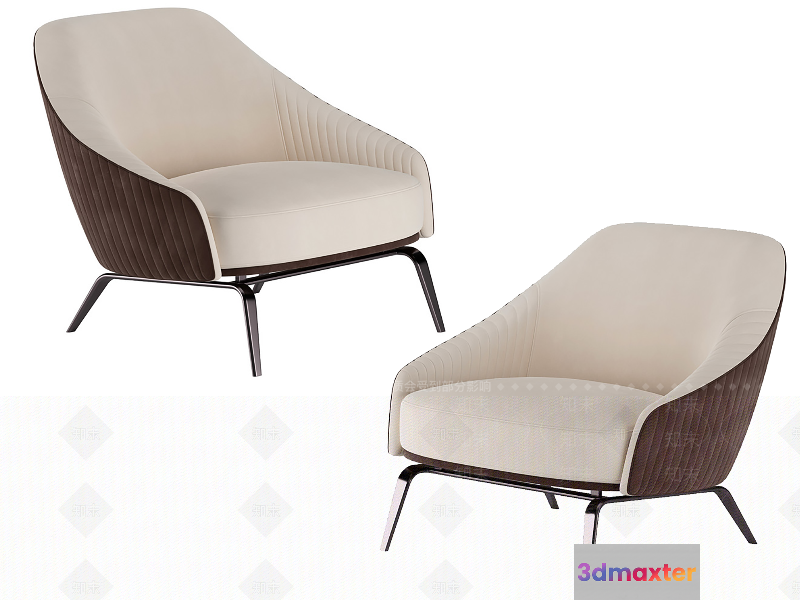 Mid-Century Modern Chair 3D Model - 9833 - VRAY Render