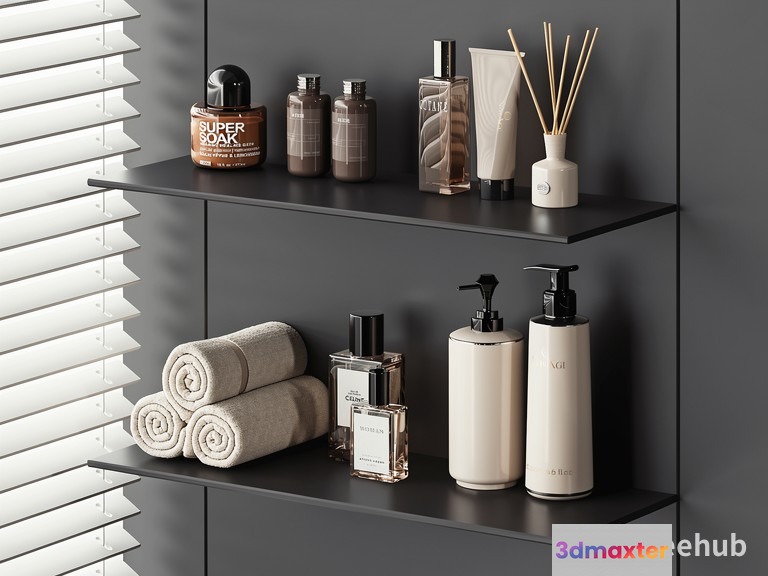 Cozy Bathroom Decor 3D Model - 21966 - VRAY Render
