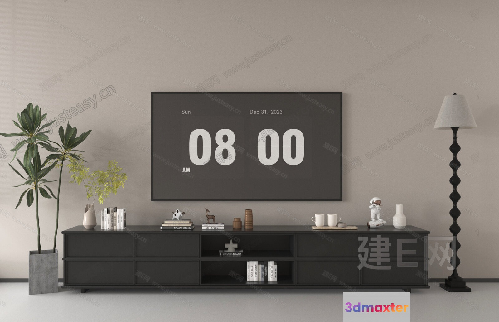 Modern Living Room 3D Model - 7296 - VRAY Render