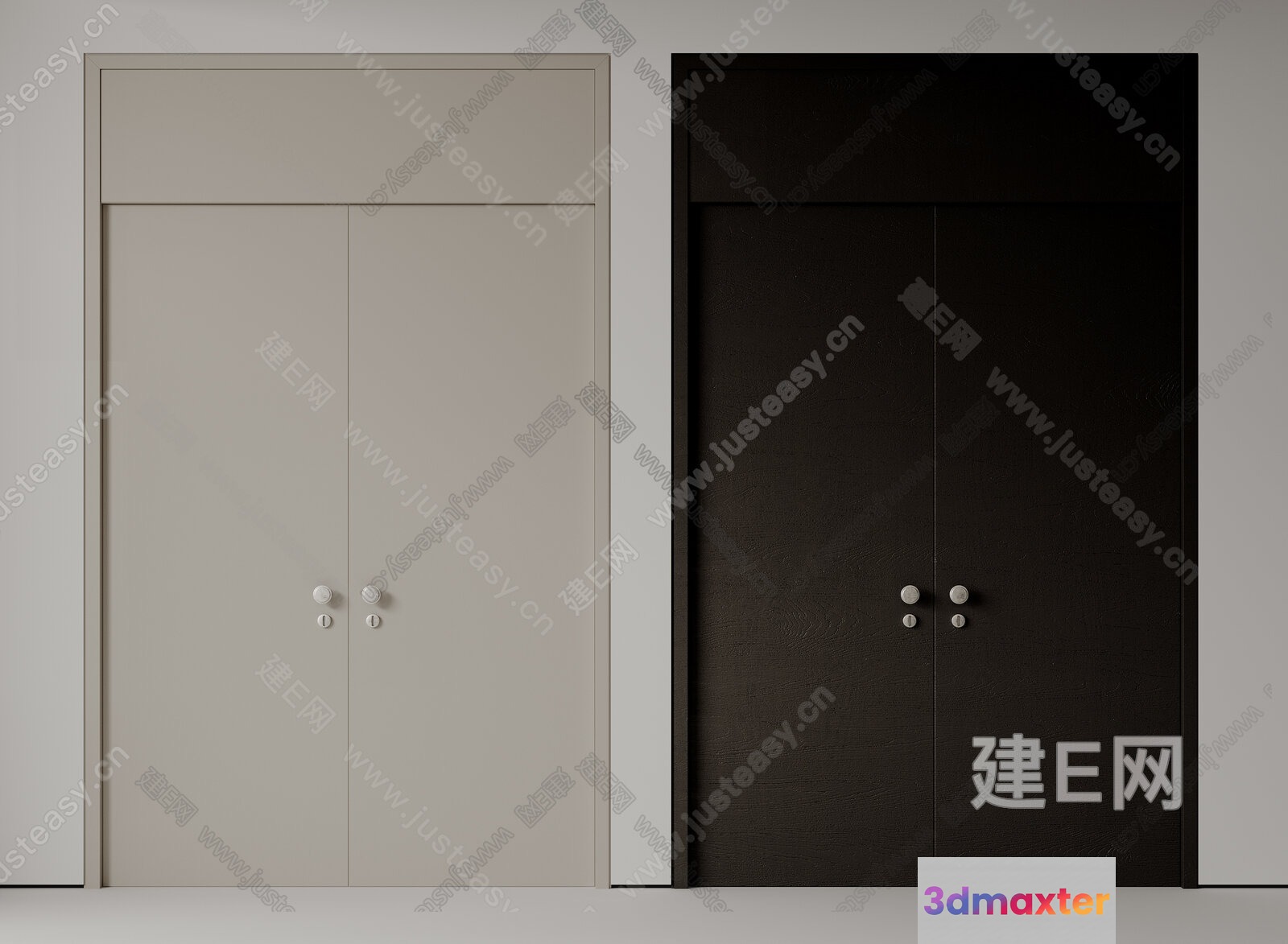 Modern Sleek Closet Doors 3D Model - 556 - VRAY Render