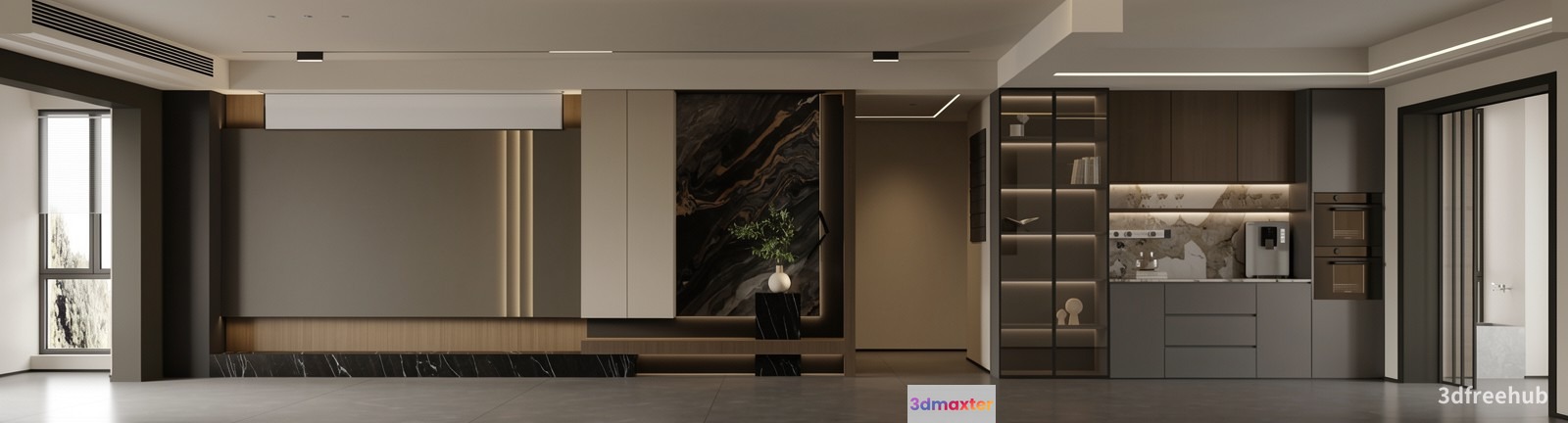 Modern Living Room 3D Model - 23641 - VRAY Render