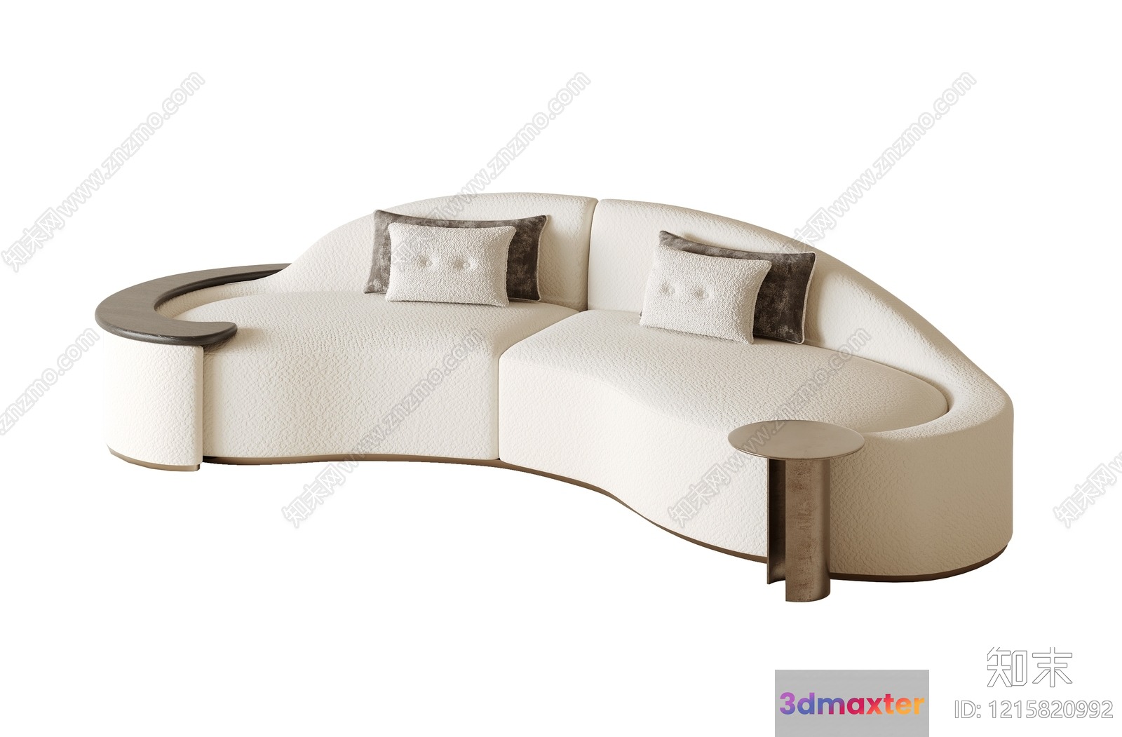 Modern White Sectional Sofa 3D Model - 13806 - CORONA Render