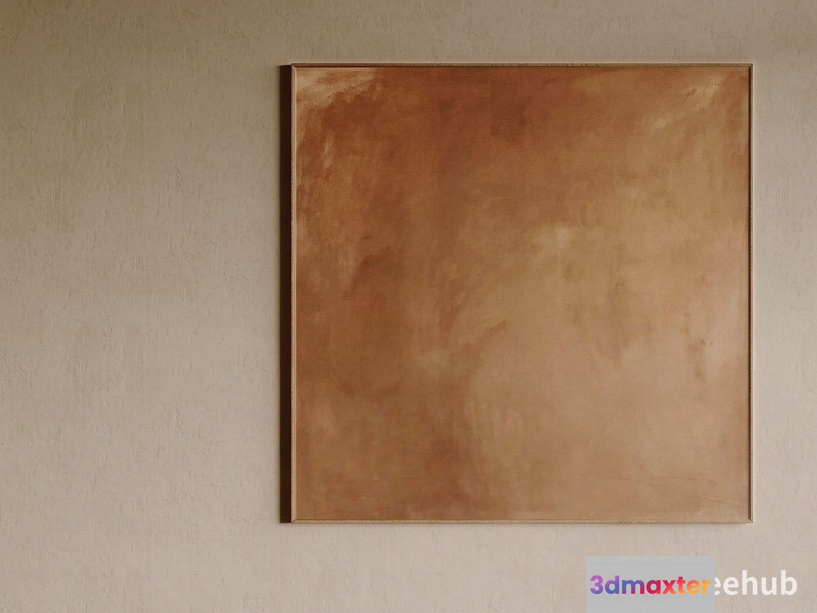 The Single Main Subject Is A Large Tan Square On The Wall 3D Model - 21220 - VRAY Render