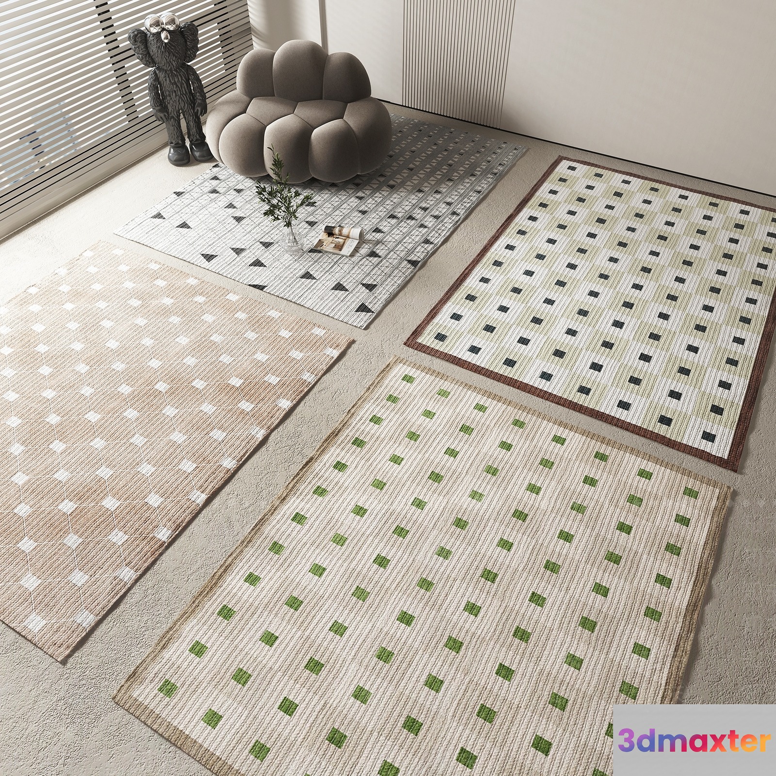 Modern Home Decor 3D Model - 8608 - VRAY Render