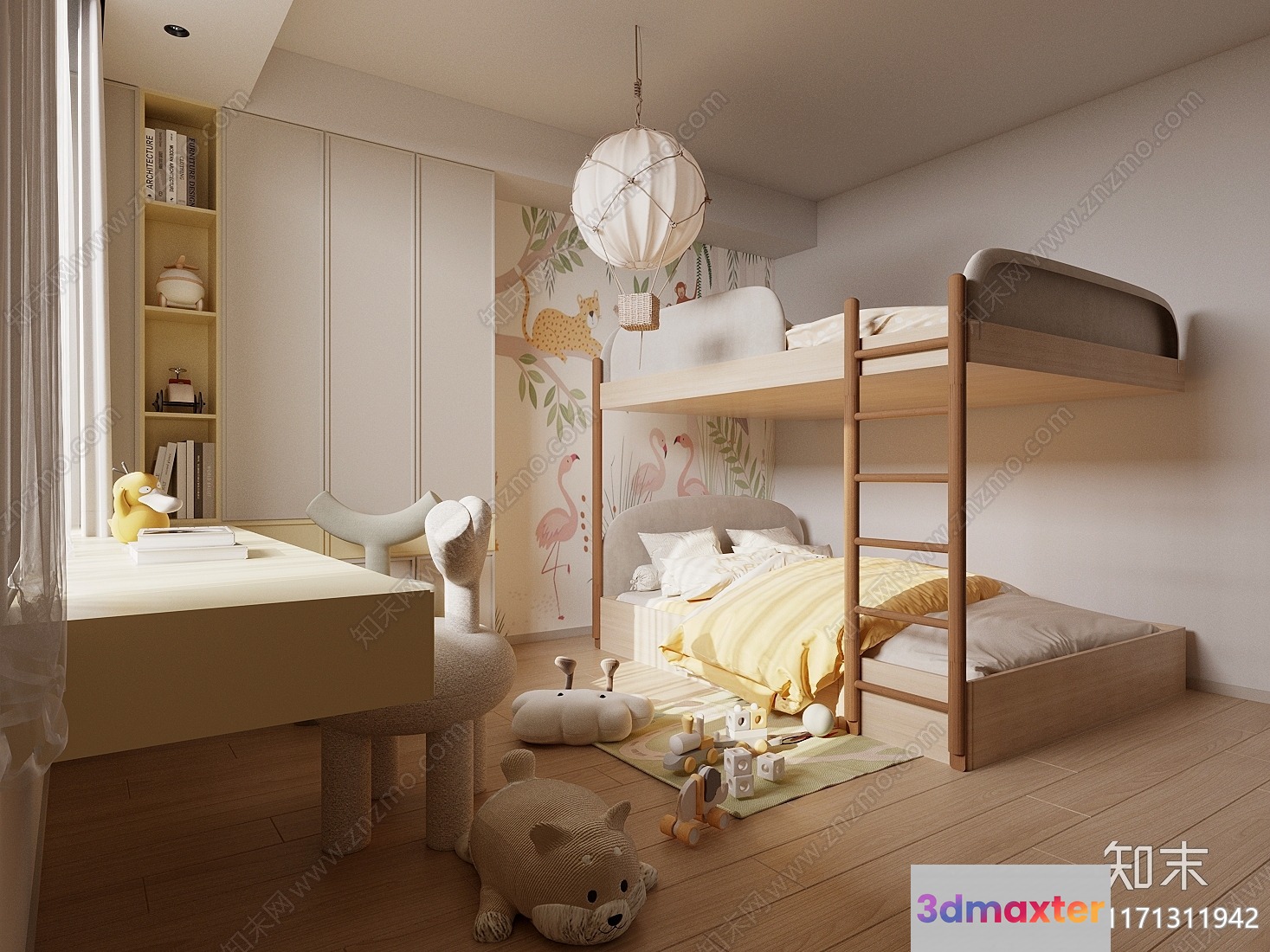 Cozy Children'S Bedroom 3D Model - 9590 - CORONA Render